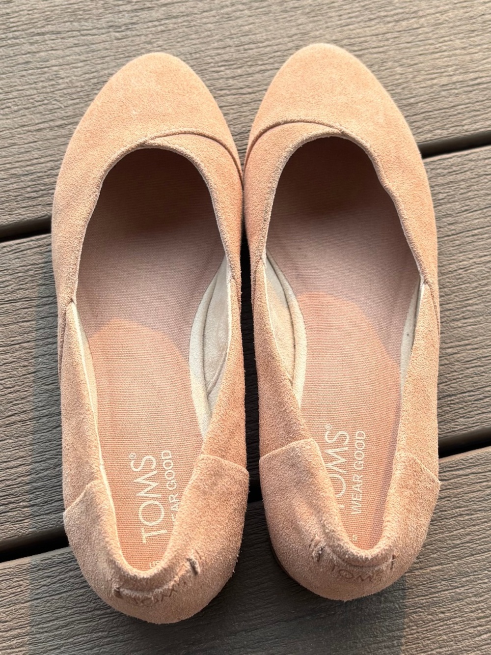 TOMS Suede Pointed Toe Flats